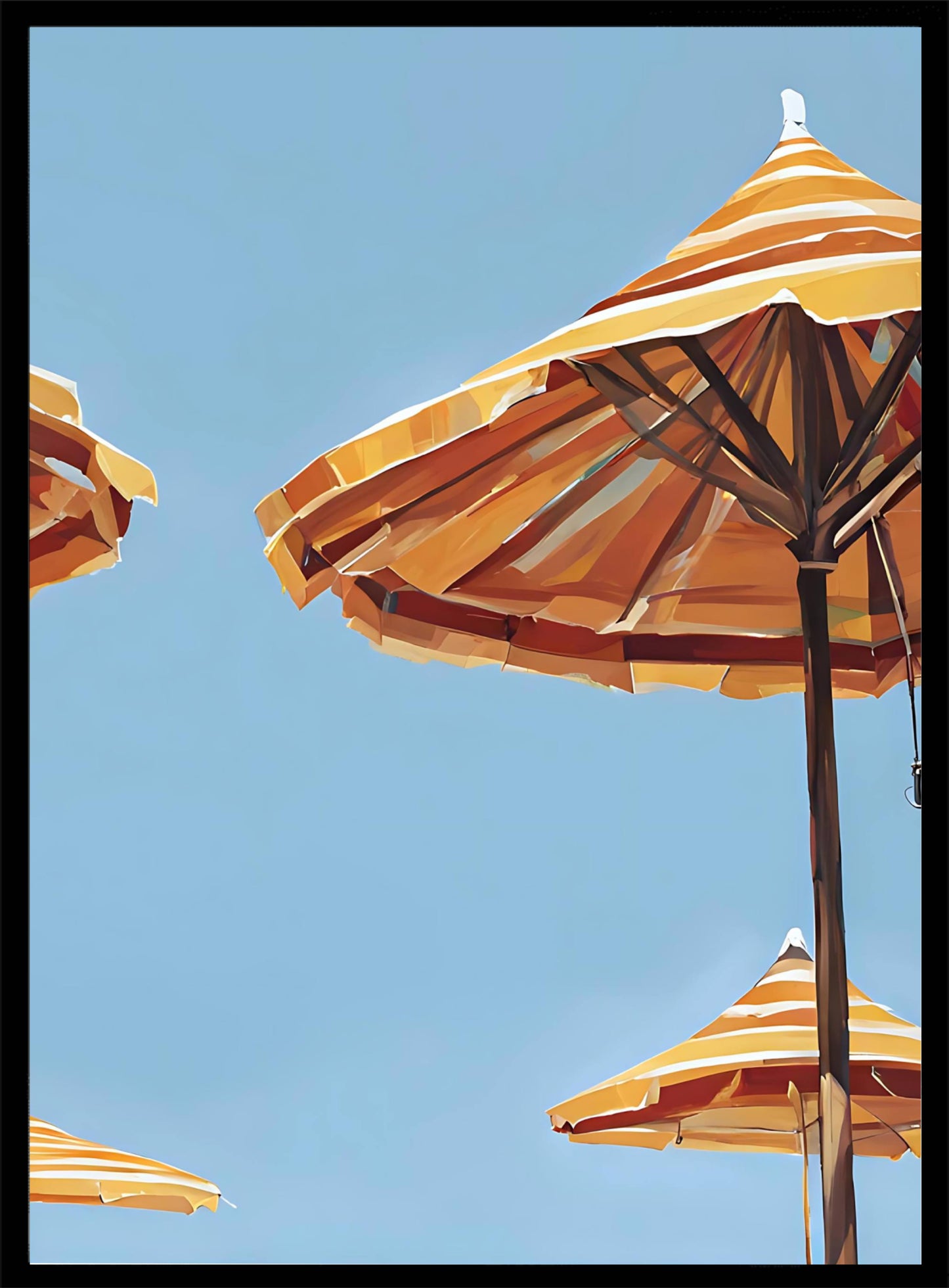 Onder de gele parasol Poster