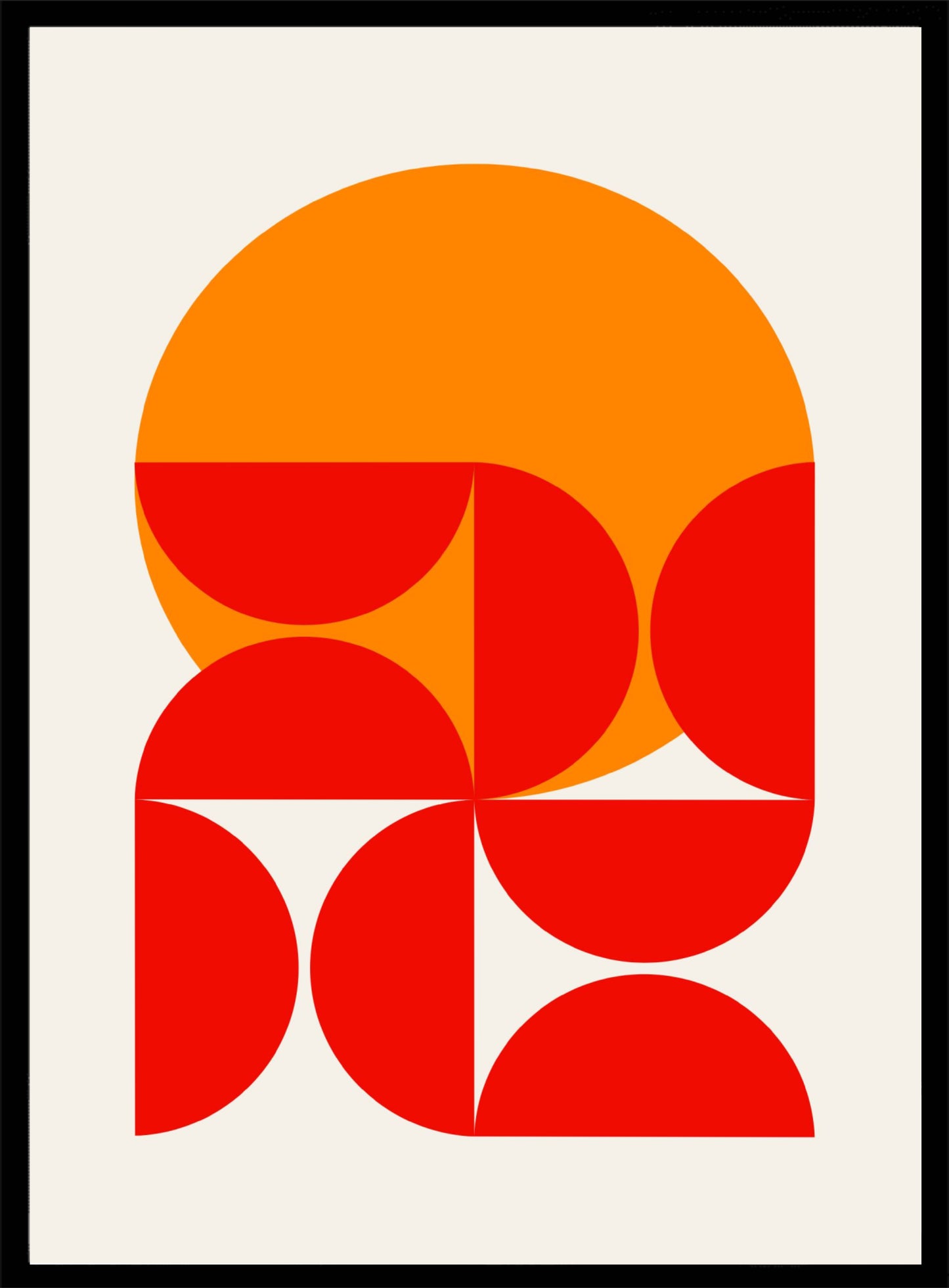 Retro rood minimalistische Poster