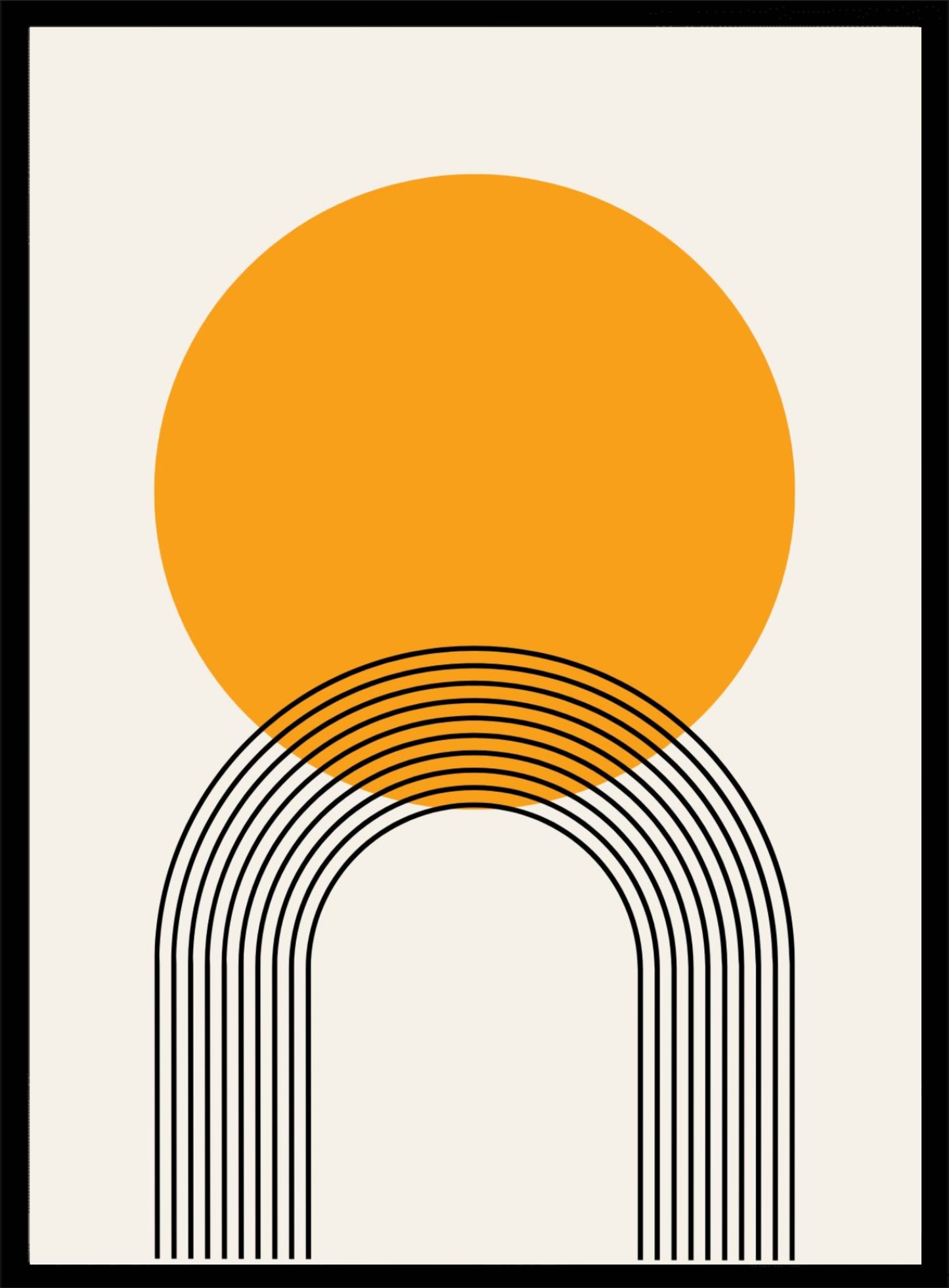 Retro zon en boog poster