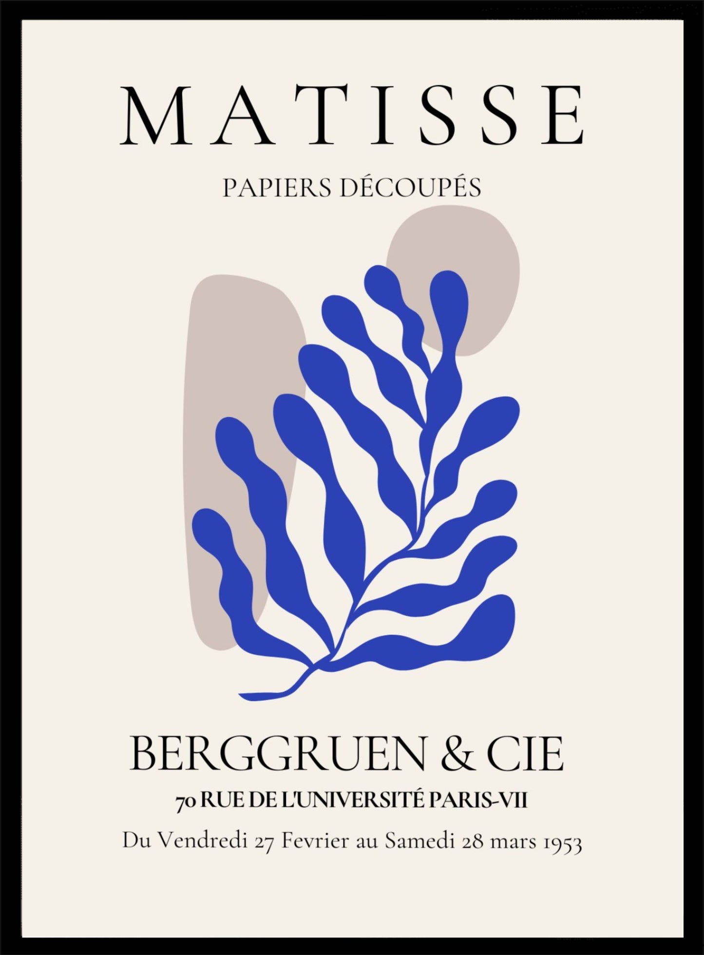 Matisse nr. 4 Poster - Blad