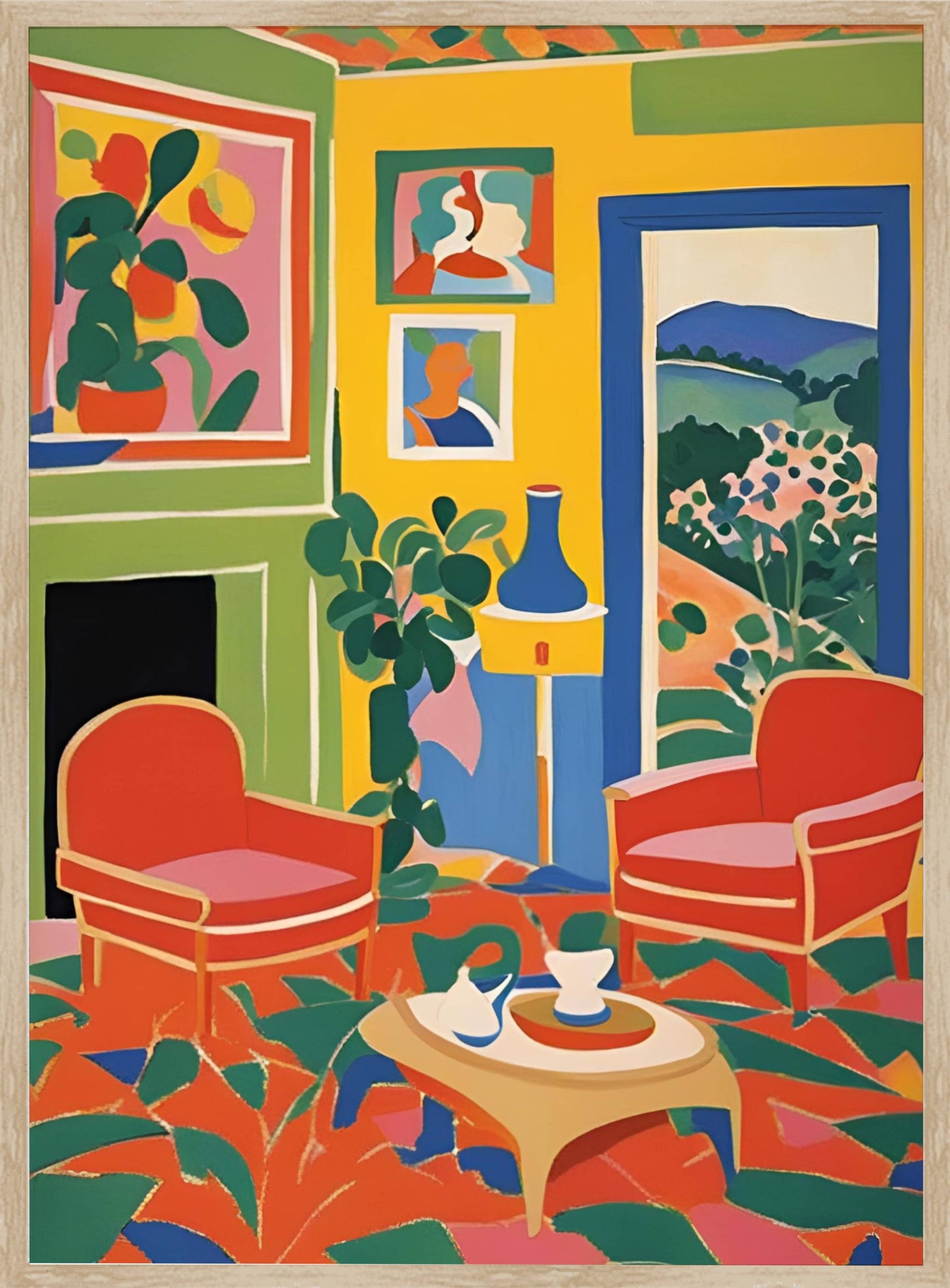 Kleurrijk thuis poster